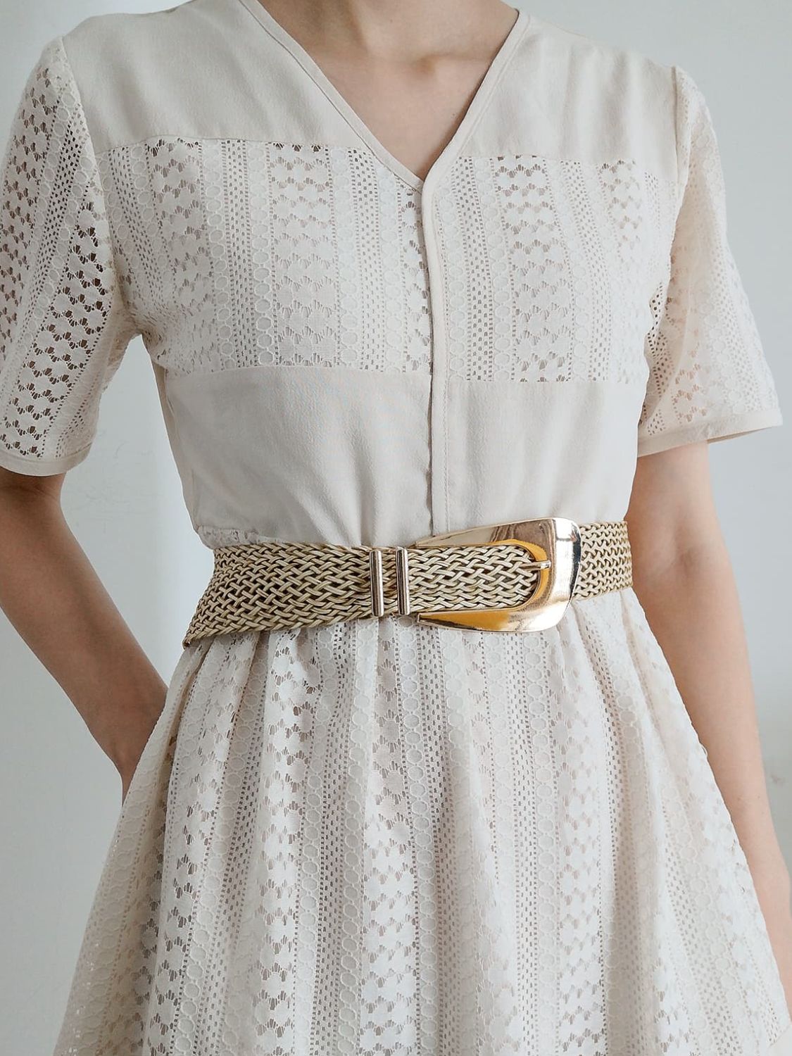 Irregular Buckle Braid Belt - Ryzela