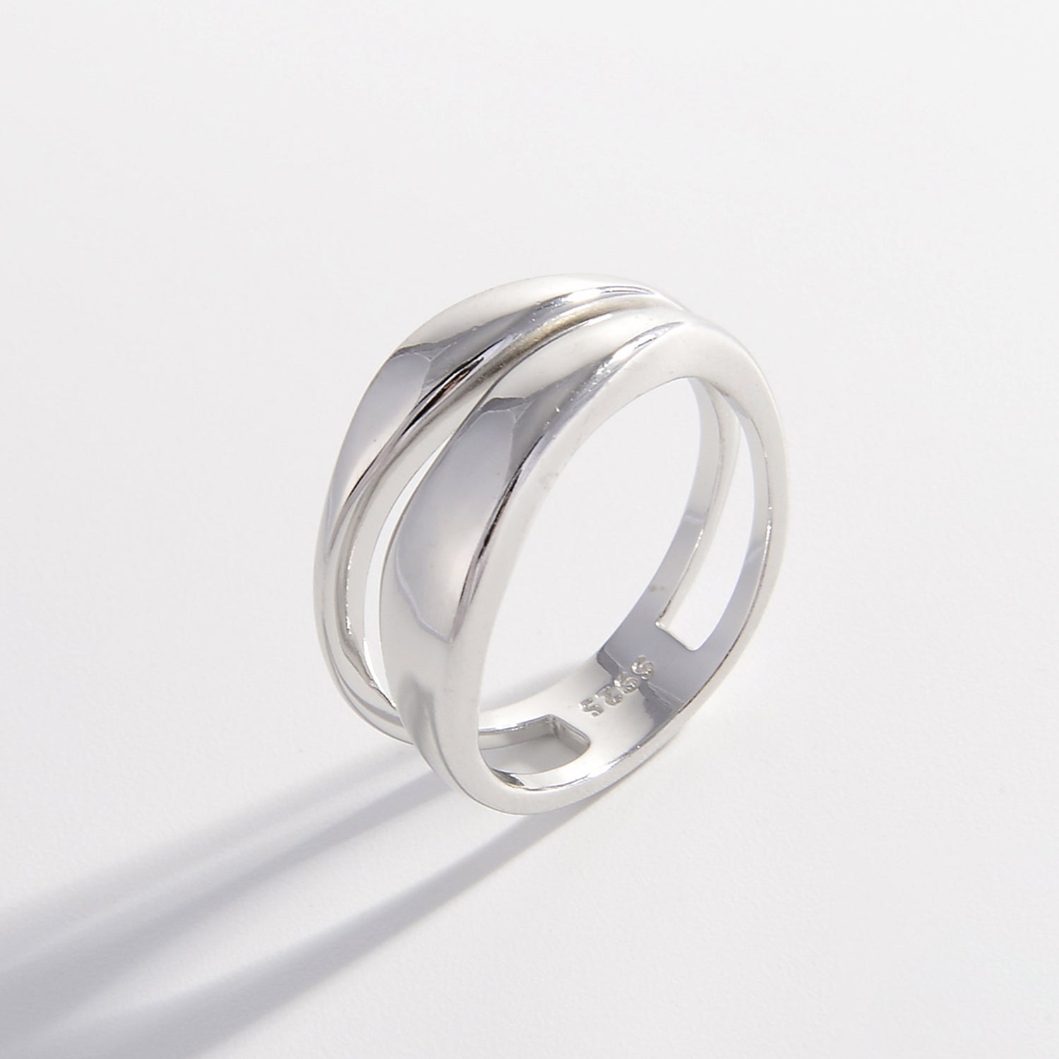 925 Sterling Silver Double-Layered Ring - Ryzela