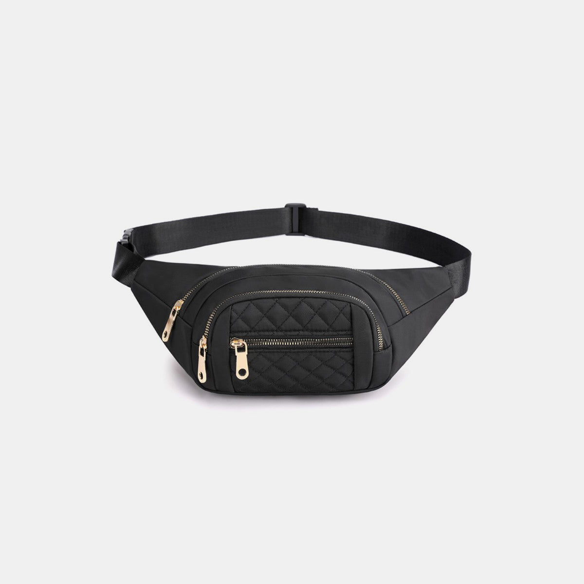 Zenana Quilted Multi Pocket Waist Belt Bag - Ryzela
