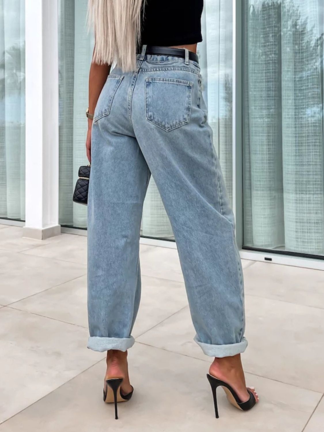 High Waist Wide Leg Jeans - Ryzela