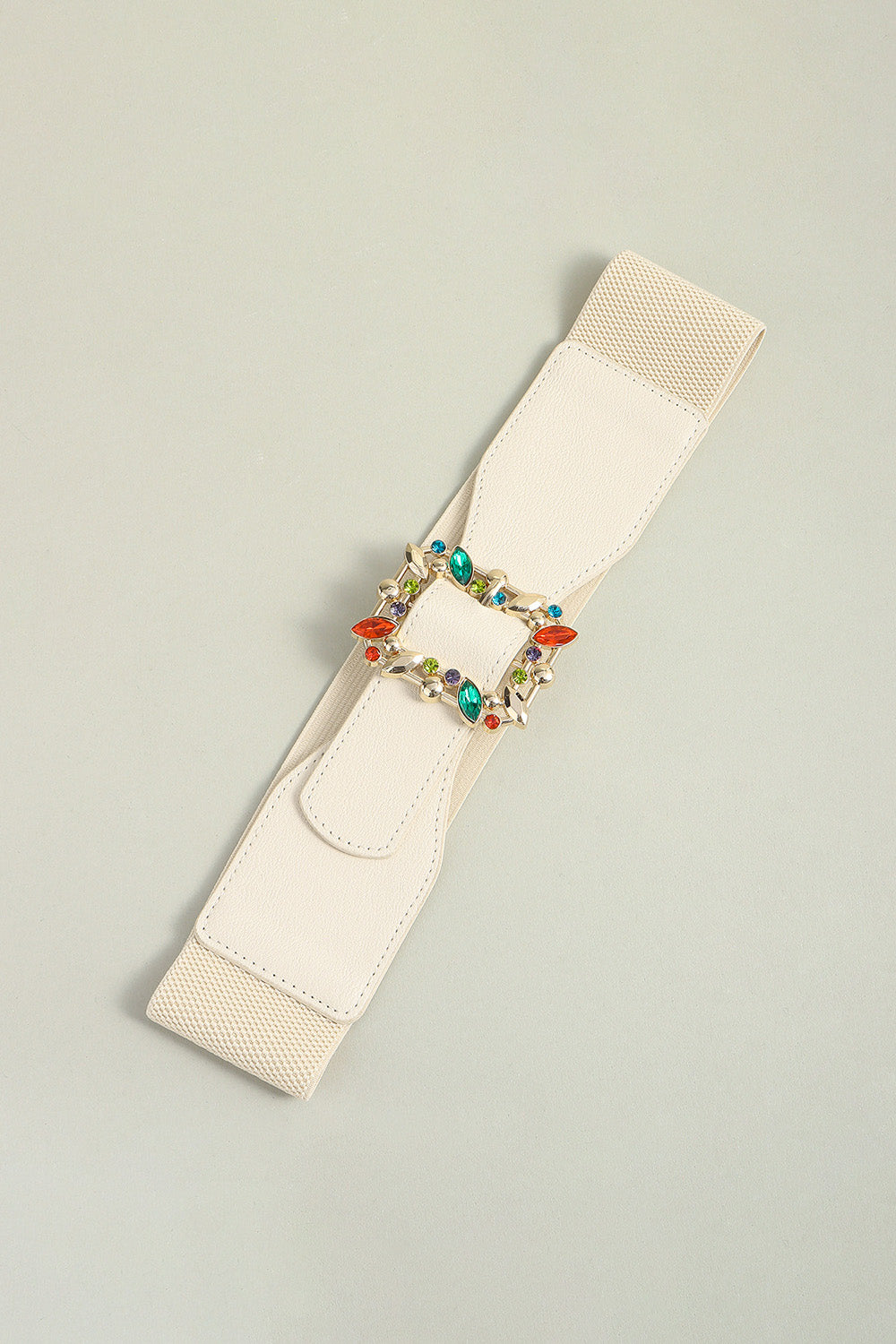 Multicolored Leaf Buckle Elastic Belt - Ryzela