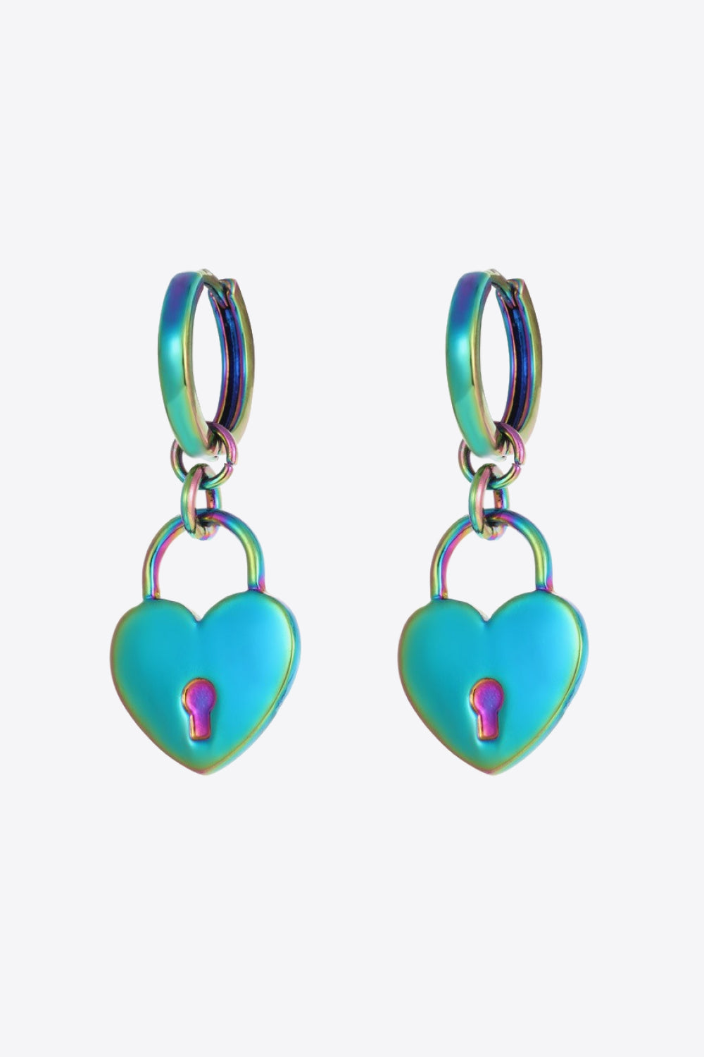 5-Pair Wholesale Multicolored Heart Drop Earrings - Ryzela