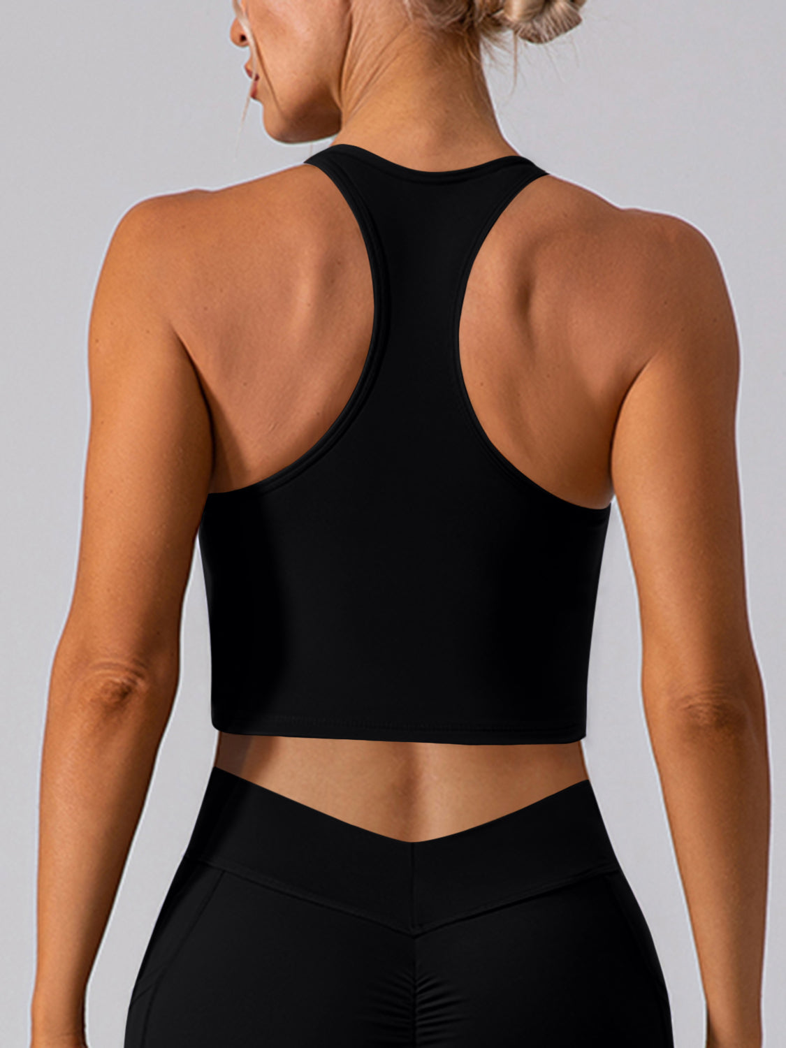 Square Neck Racerback Cropped Tank - Ryzela