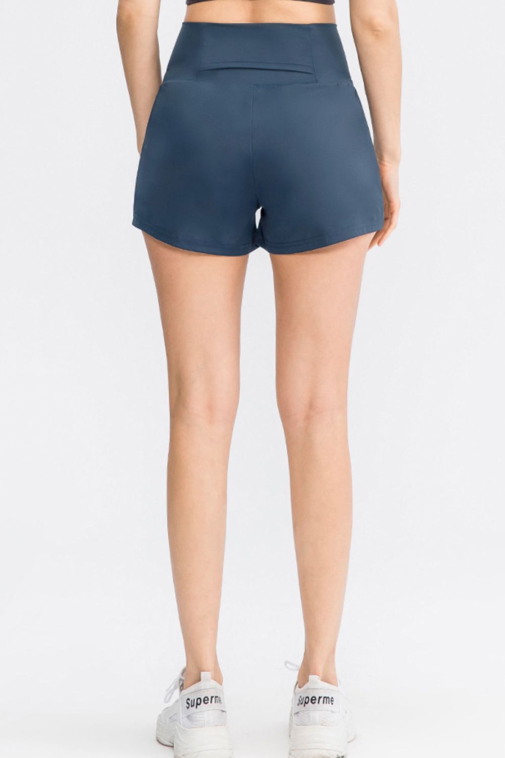 Wide Waistband Sports Shorts with Pockets - Ryzela