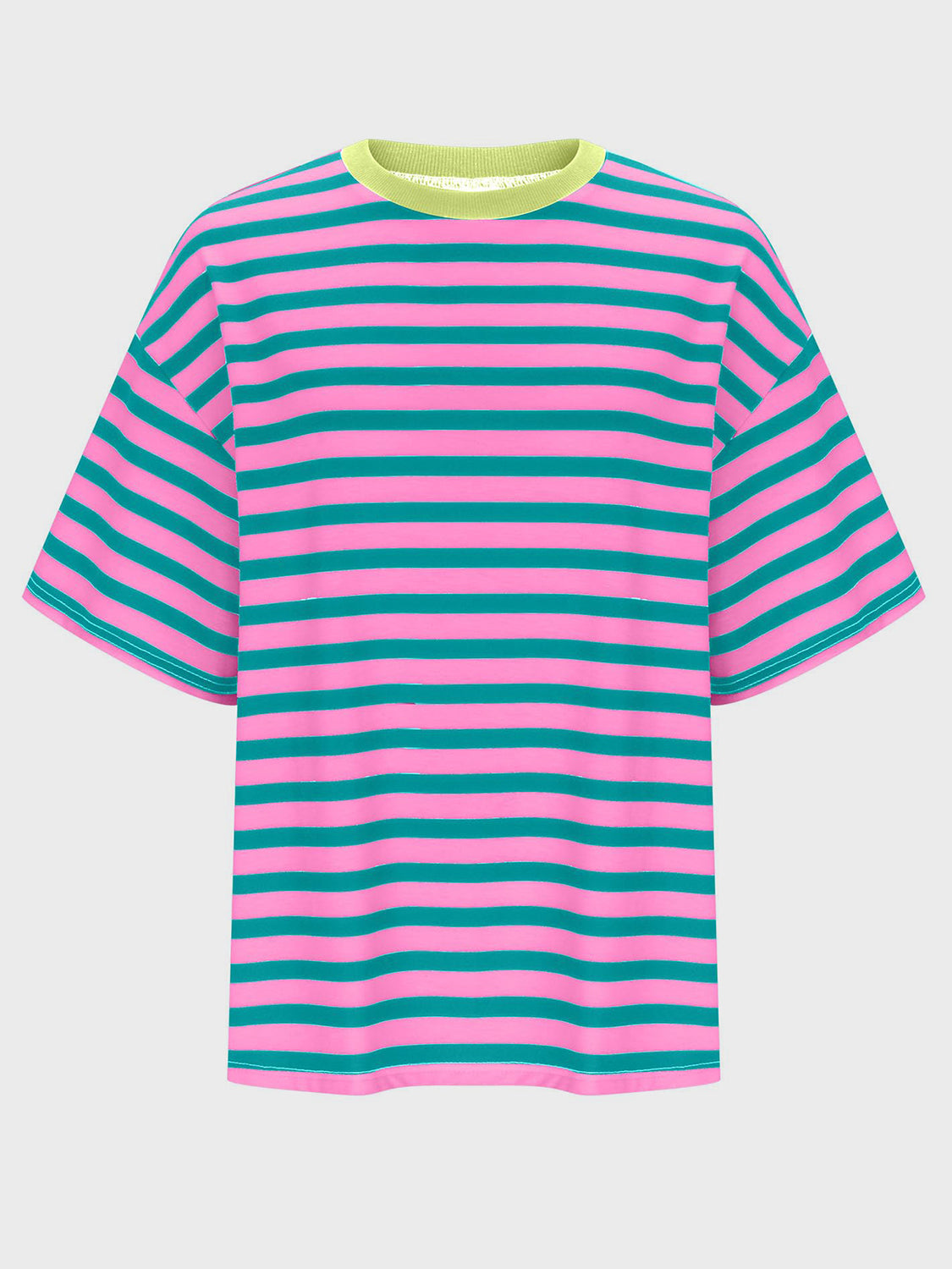 Striped Round Neck Half Sleeve T-Shirt - Ryzela