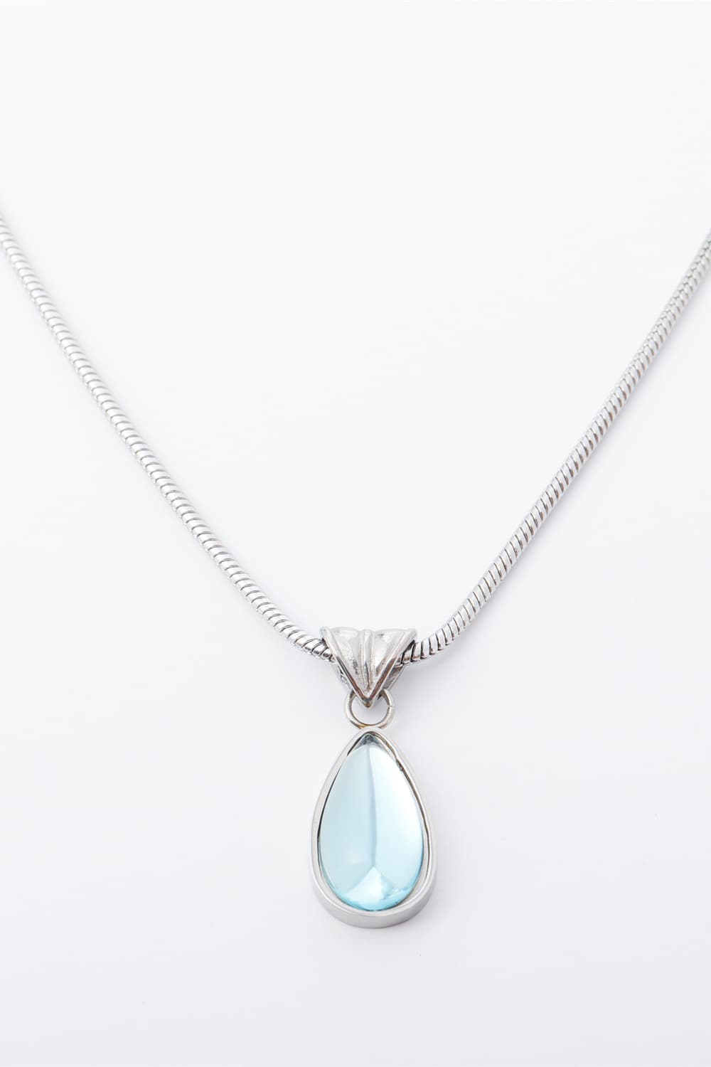 Teardrop Shape Titanium Steel Pendant Necklace - Ryzela