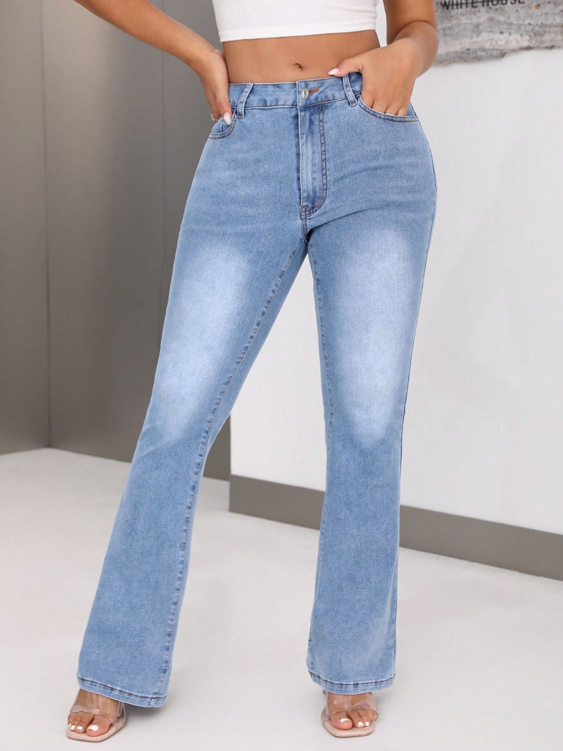Bootcut Jeans with Pockets - Ryzela