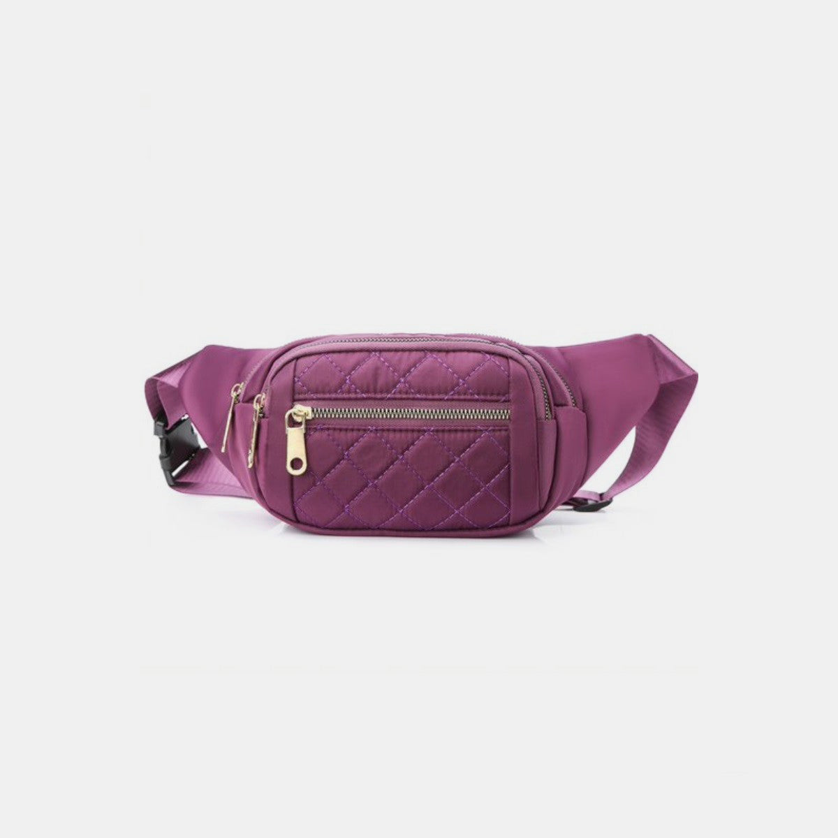 Zenana Quilted Multi Pocket Waist Belt Bag - Ryzela