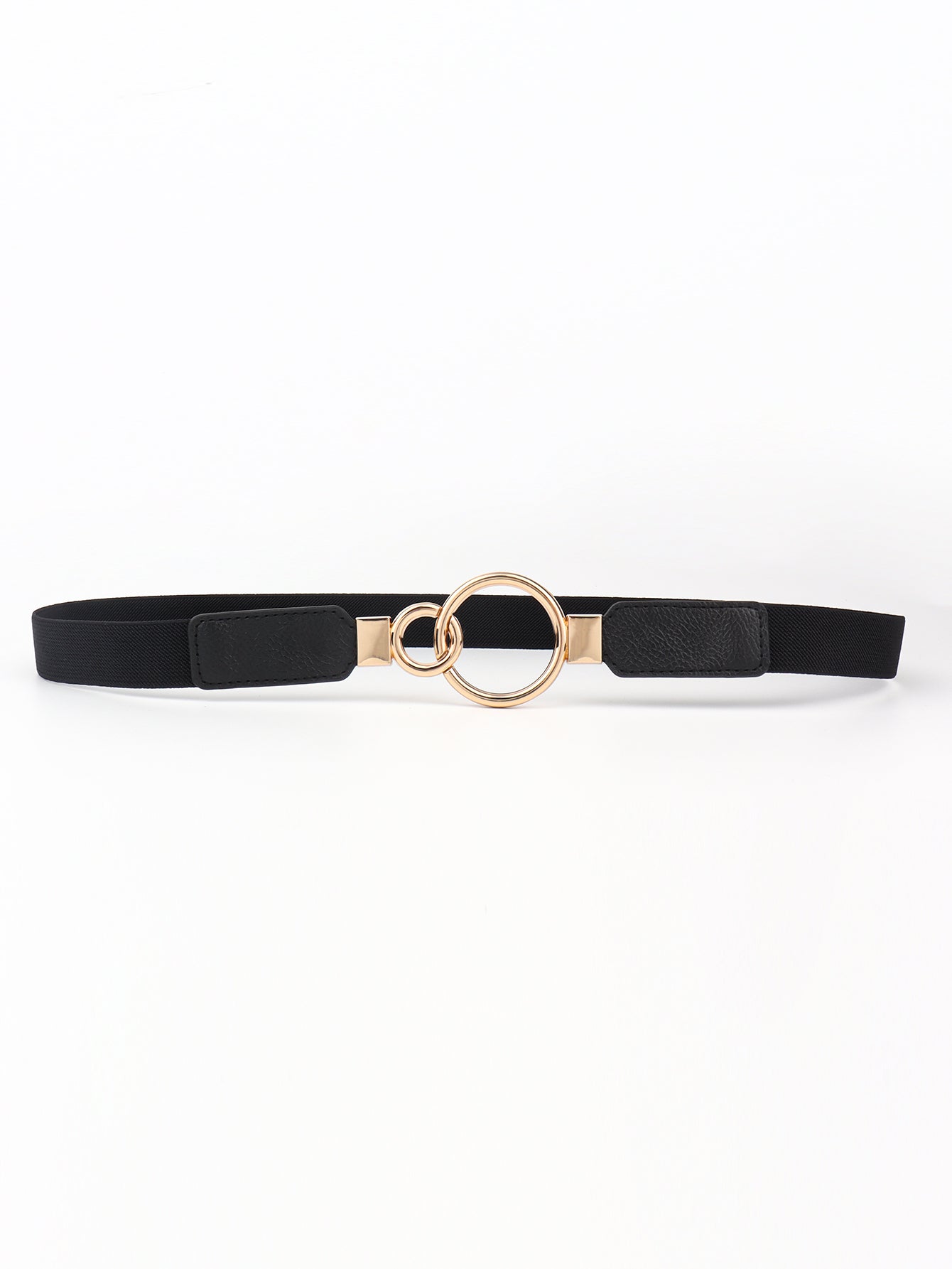 Double Ring Buckle Elastic PU Belt - Ryzela