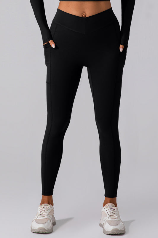 High Waist Active Leggings with Pockets - Ryzela