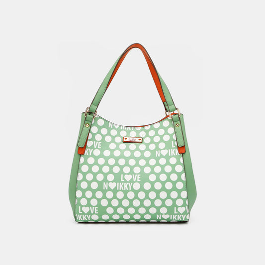 Nicole Lee USA Contrast Polka Dot Handbag - Ryzela