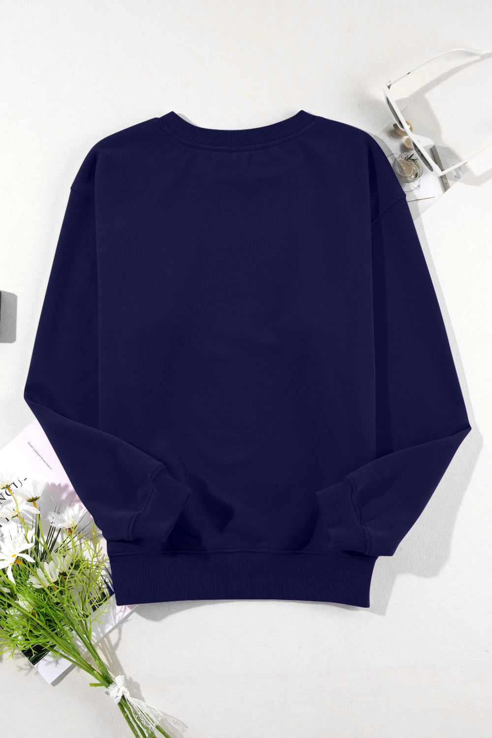 Round Neck Long Sleeve Sweatshirt - Ryzela