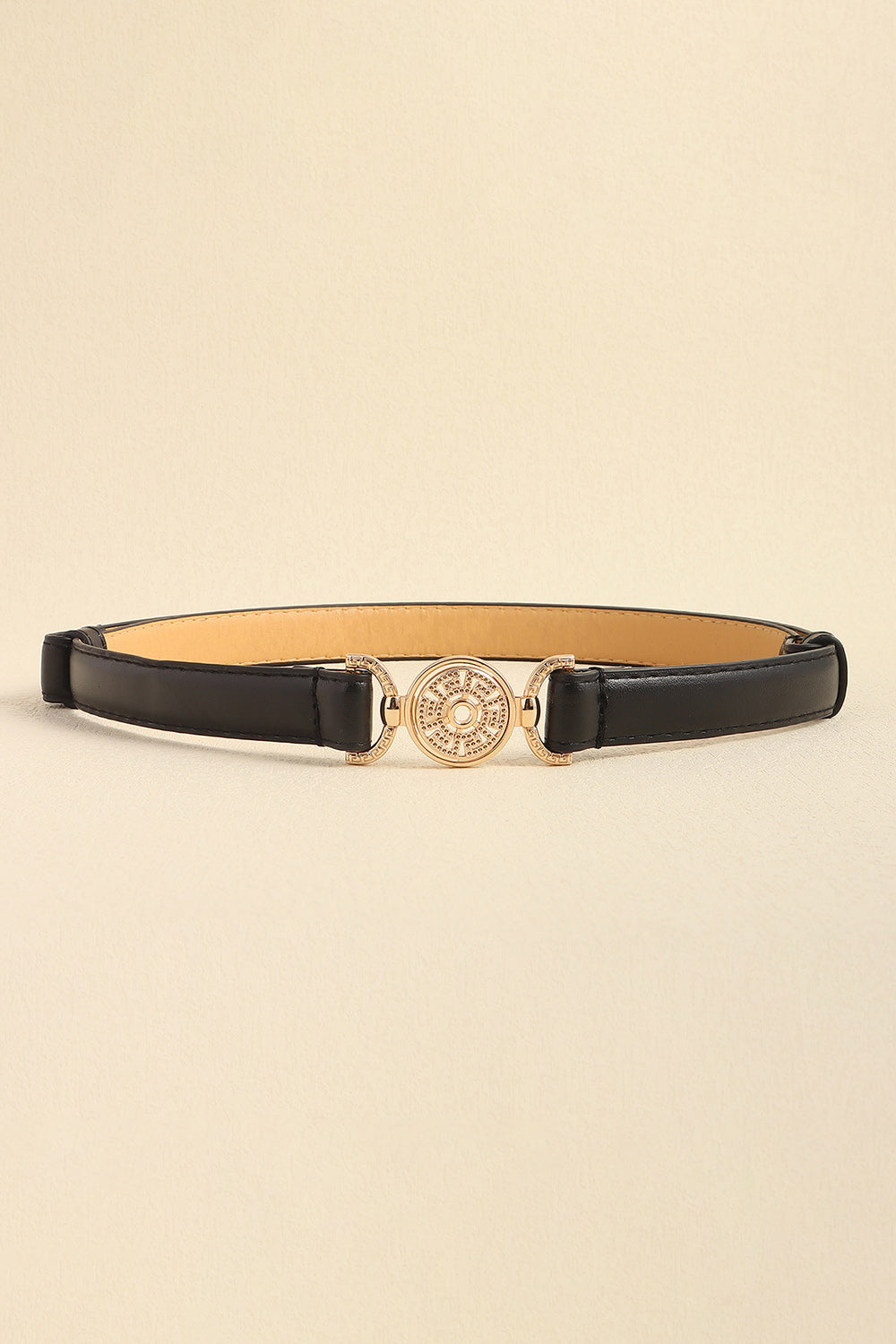 Rhinestone Decor PU Leather Belt - Ryzela