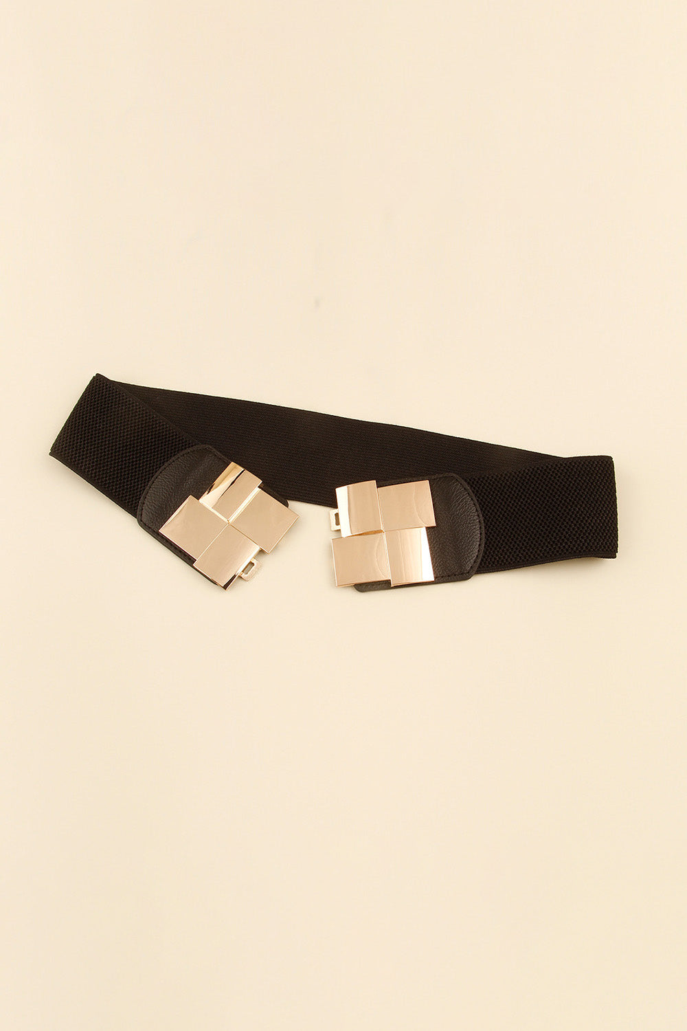 Geometric Buckle Elastic Wide Belt - Ryzela