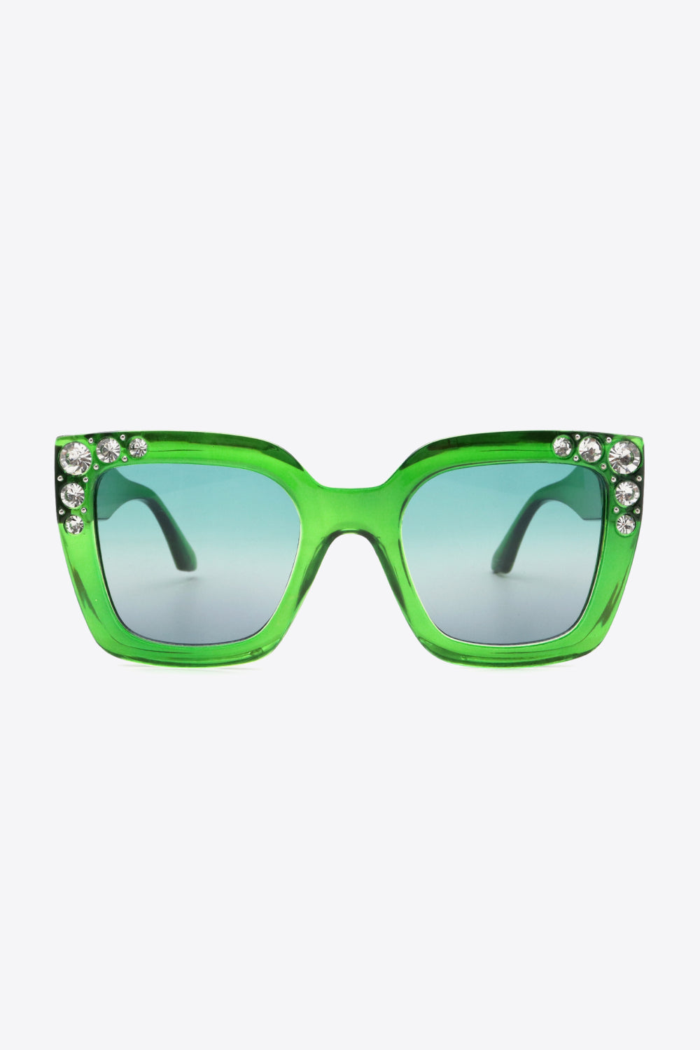 Inlaid Rhinestone Polycarbonate Sunglasses - Ryzela