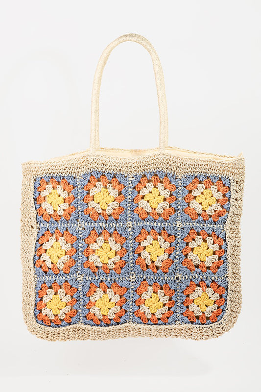 Fame Flower Braided Tote Bag - Ryzela