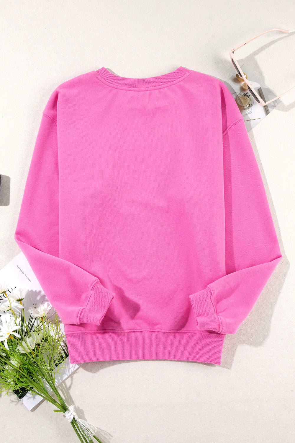 Round Neck Long Sleeve Sweatshirt - Ryzela