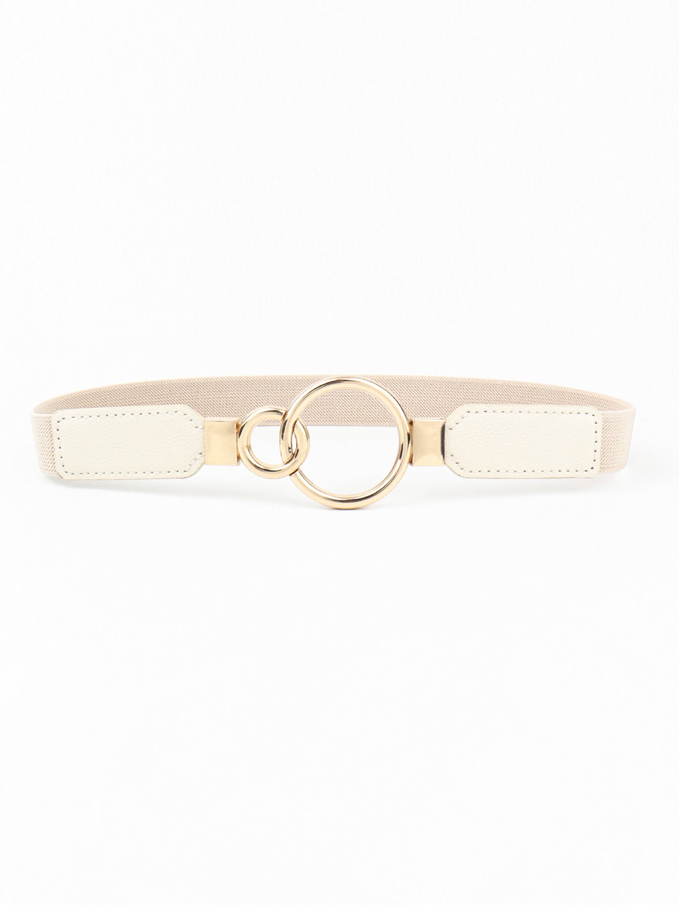 Double Ring Buckle Elastic PU Belt - Ryzela