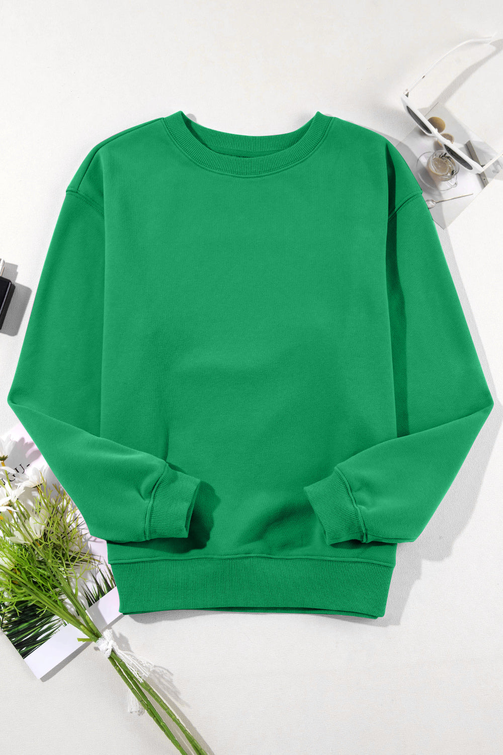 Round Neck Long Sleeve Sweatshirt - Ryzela