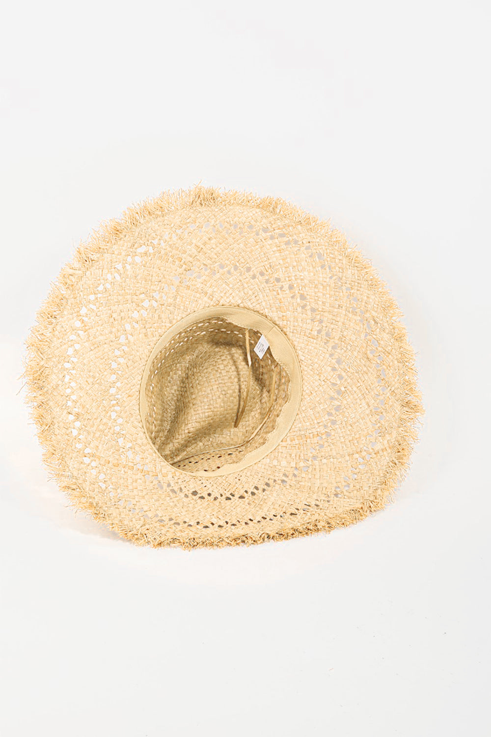 Fame Openwork Raw Hem Weave Hat - Ryzela