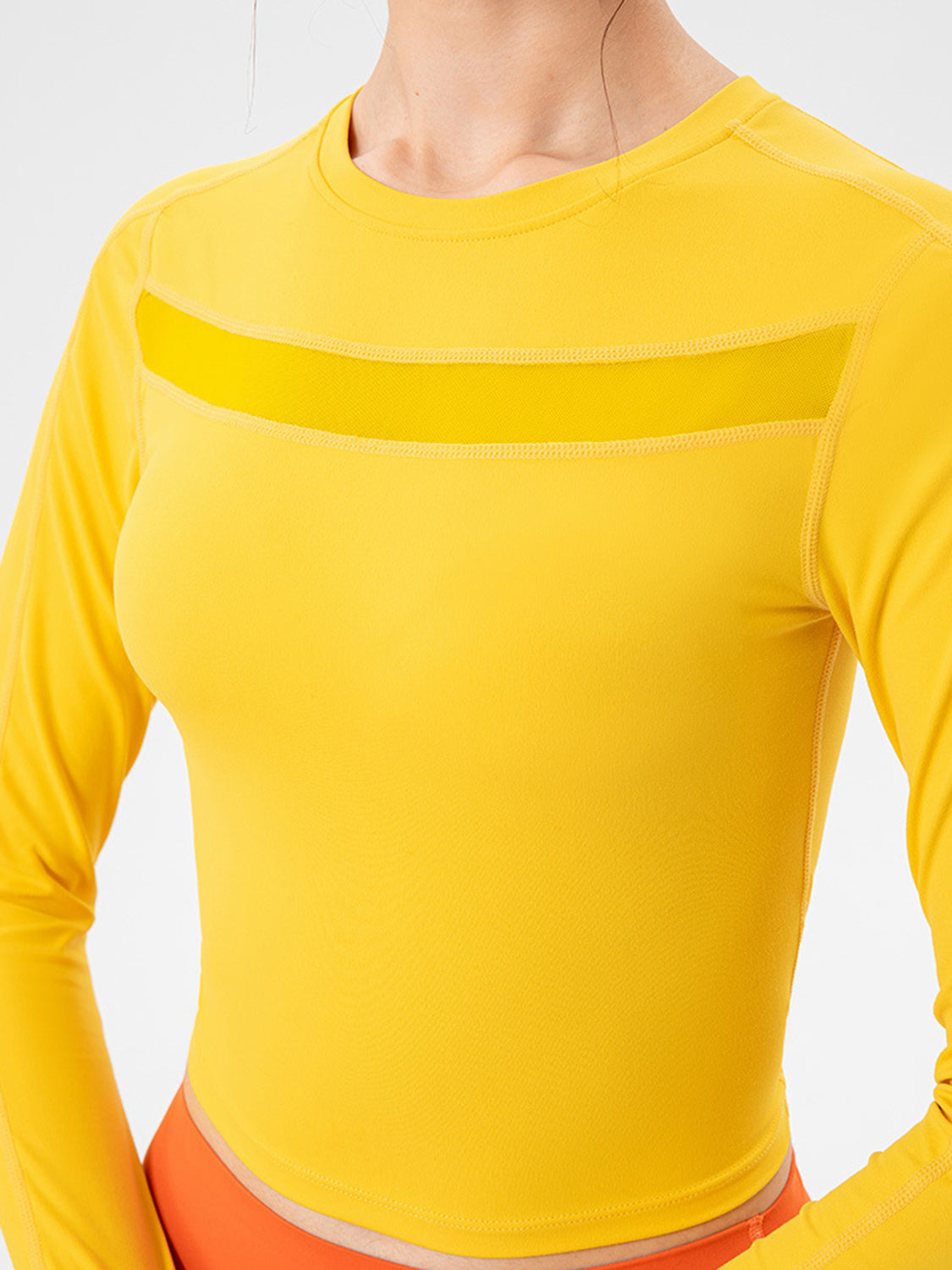 Round Neck Long Sleeve Active T-Shirt - Ryzela