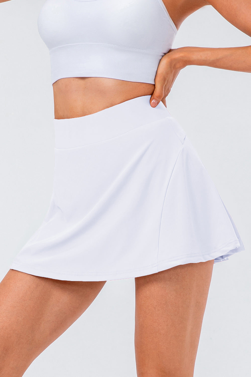 High Waist Pleated Active Skirt - Ryzela