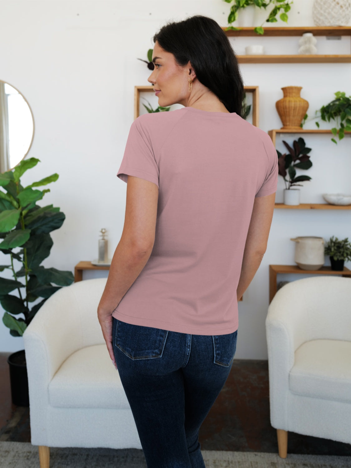 Round Neck Short Sleeve T-Shirt - Ryzela