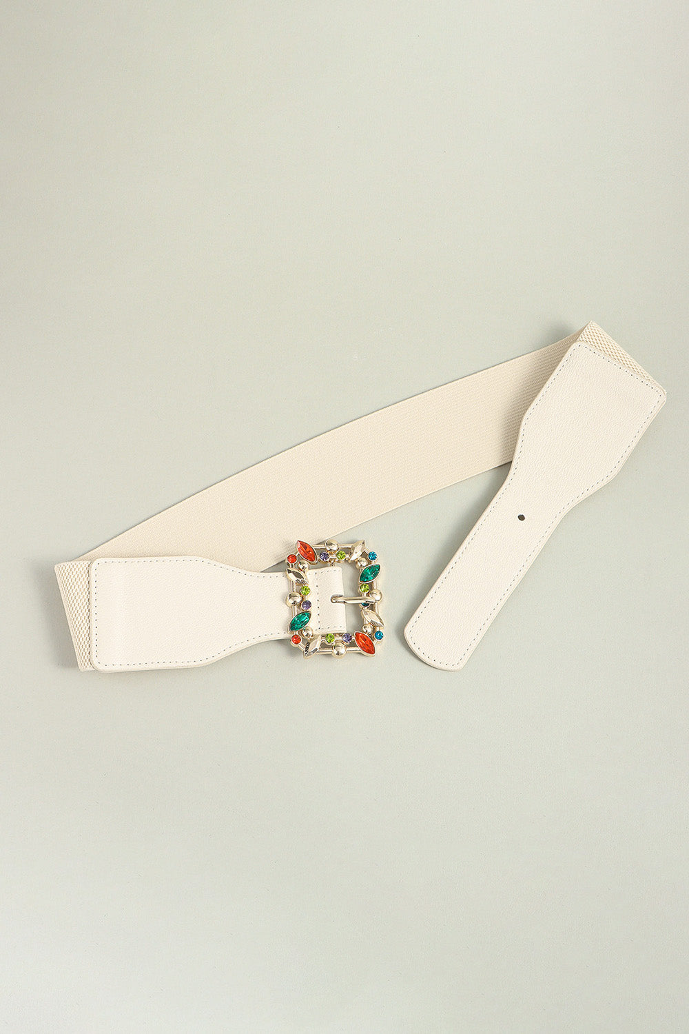 Multicolored Leaf Buckle Elastic Belt - Ryzela