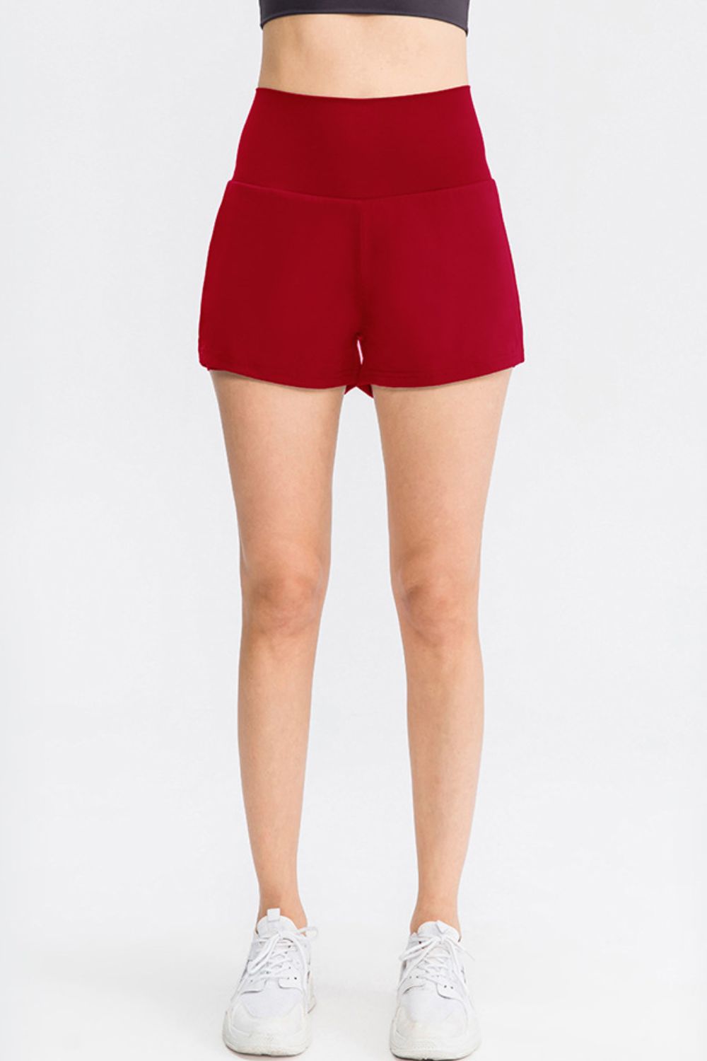 Wide Waistband Sports Shorts with Pockets - Ryzela