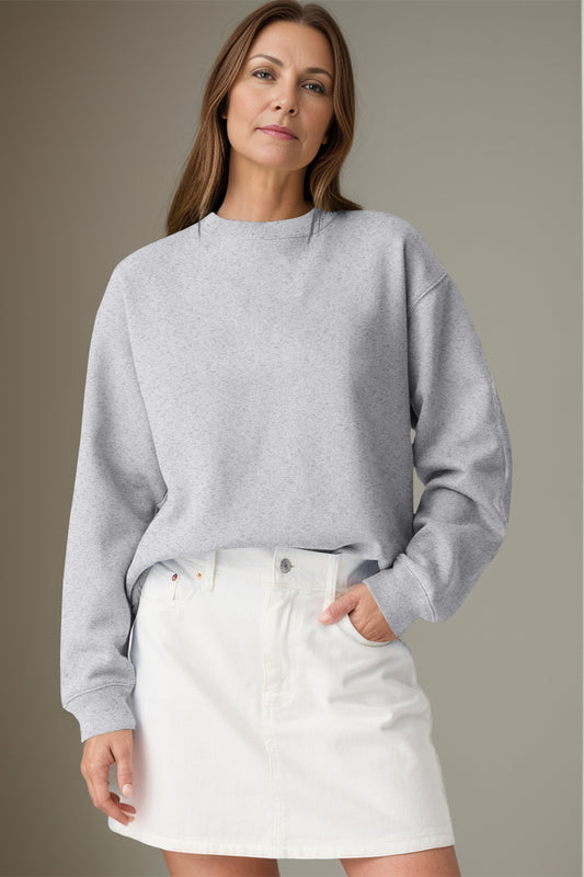 Round Neck Long Sleeve Sweatshirt - Ryzela