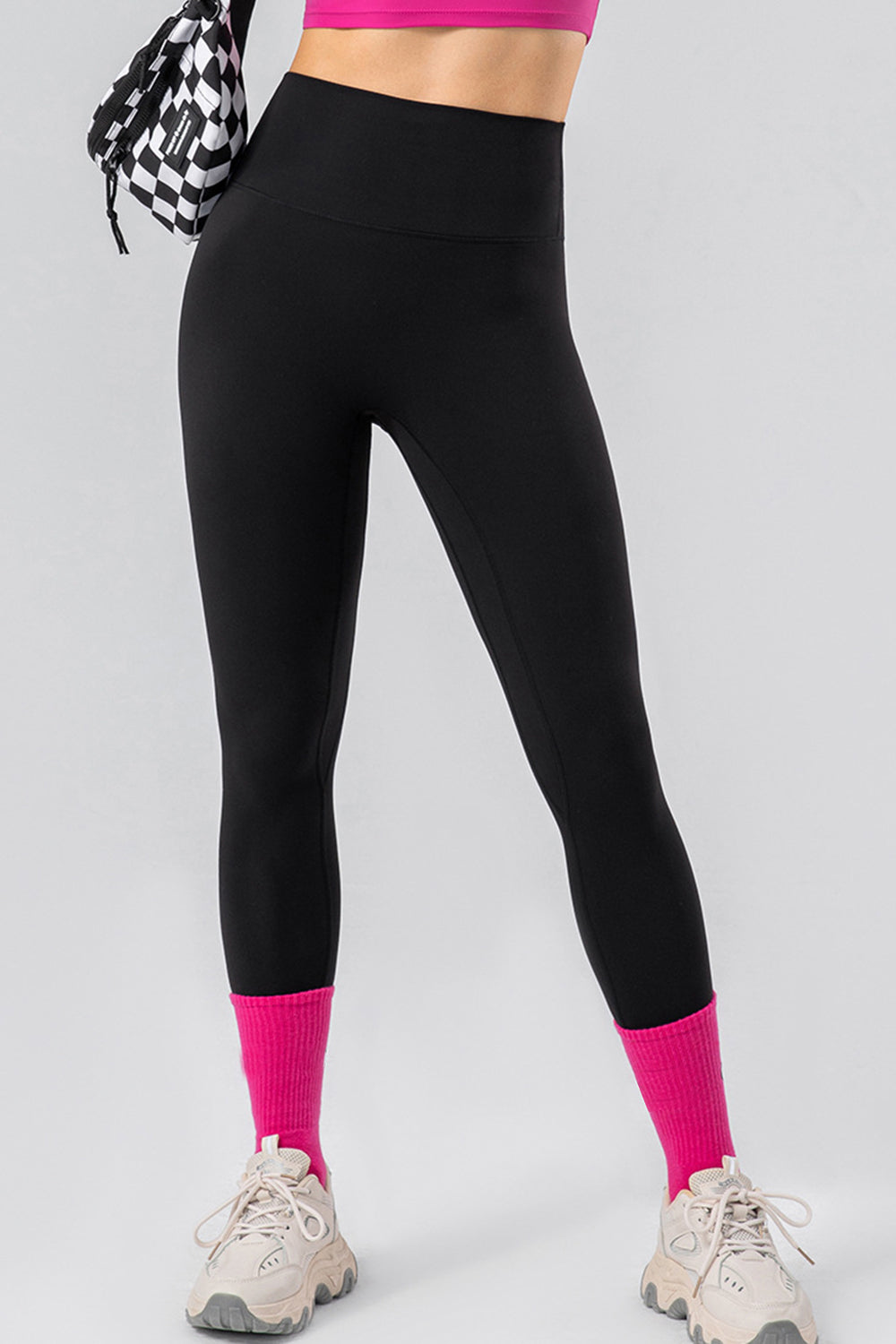 High Waist Wide Waistband Active Leggings - Ryzela