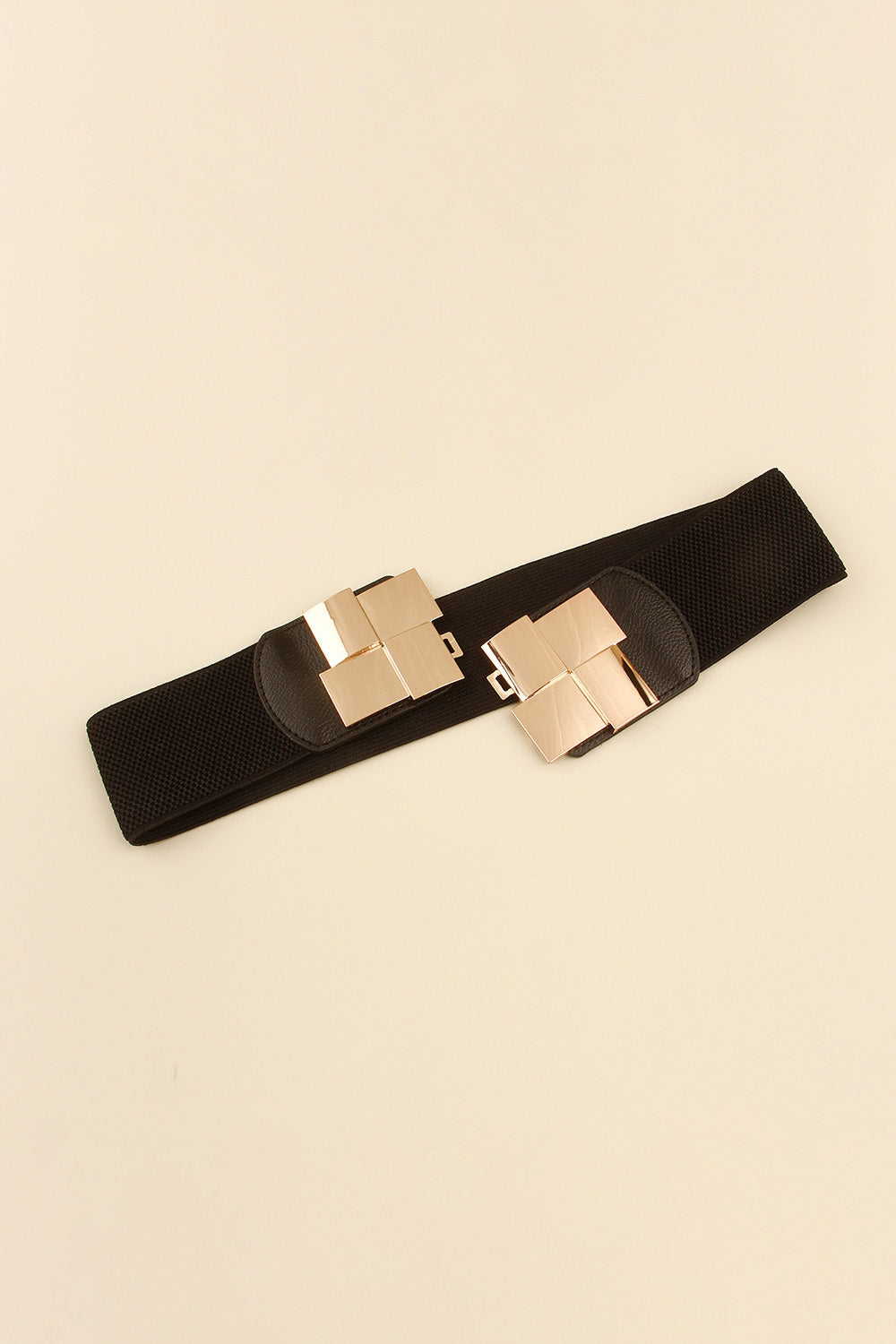 Geometric Buckle Elastic Wide Belt - Ryzela