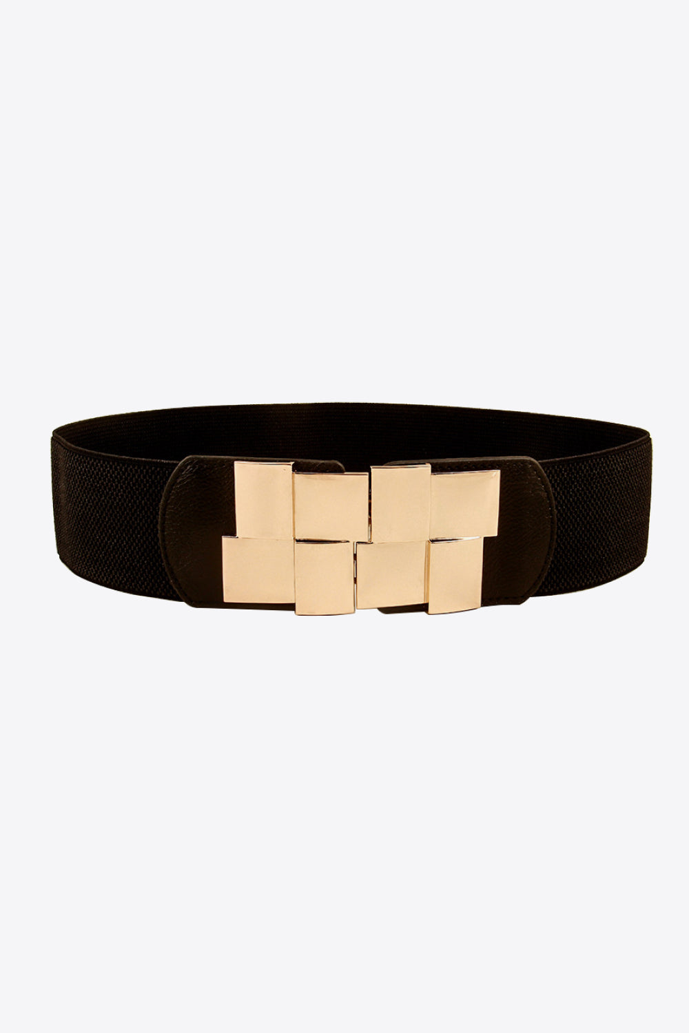 Geometric Buckle Elastic Wide Belt - Ryzela