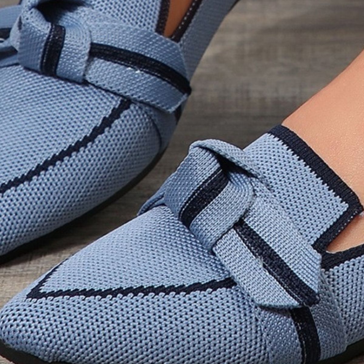 Bow Contrast Trim Point Toe Loafers - Ryzela