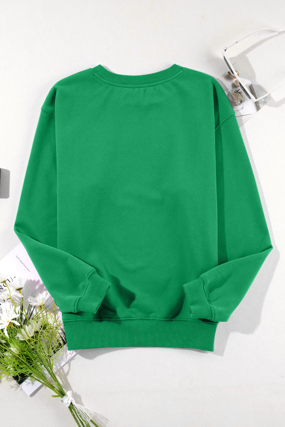 Round Neck Long Sleeve Sweatshirt - Ryzela