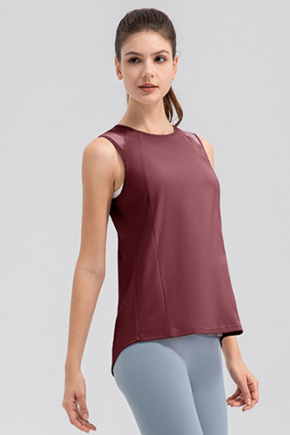 Round Neck Wide strap Active Tank - Ryzela