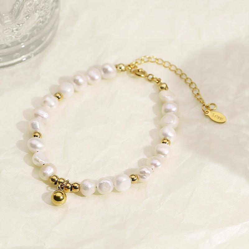 Stainless Steel Freshwater Pearl Bracelet - Ryzela