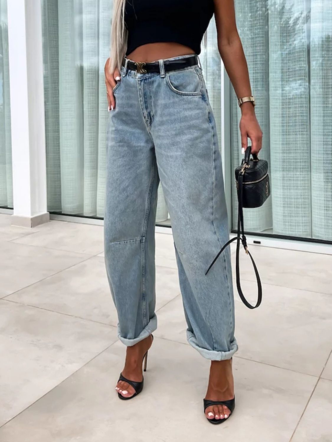 High Waist Wide Leg Jeans - Ryzela