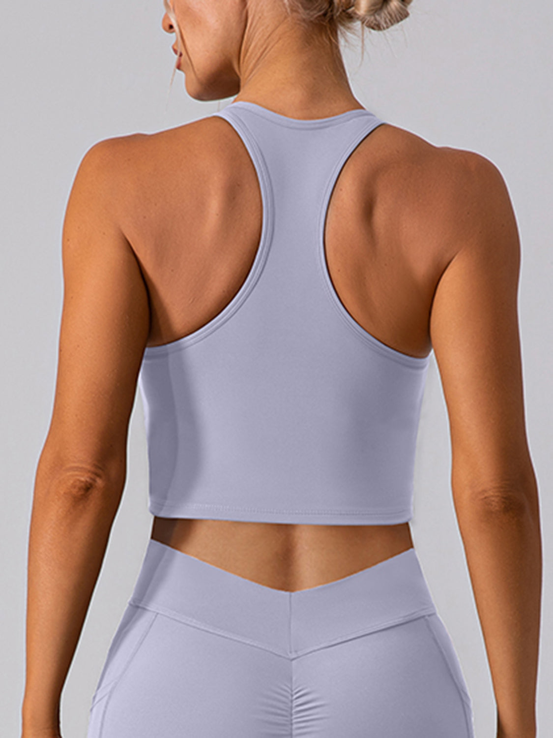 Square Neck Racerback Cropped Tank - Ryzela