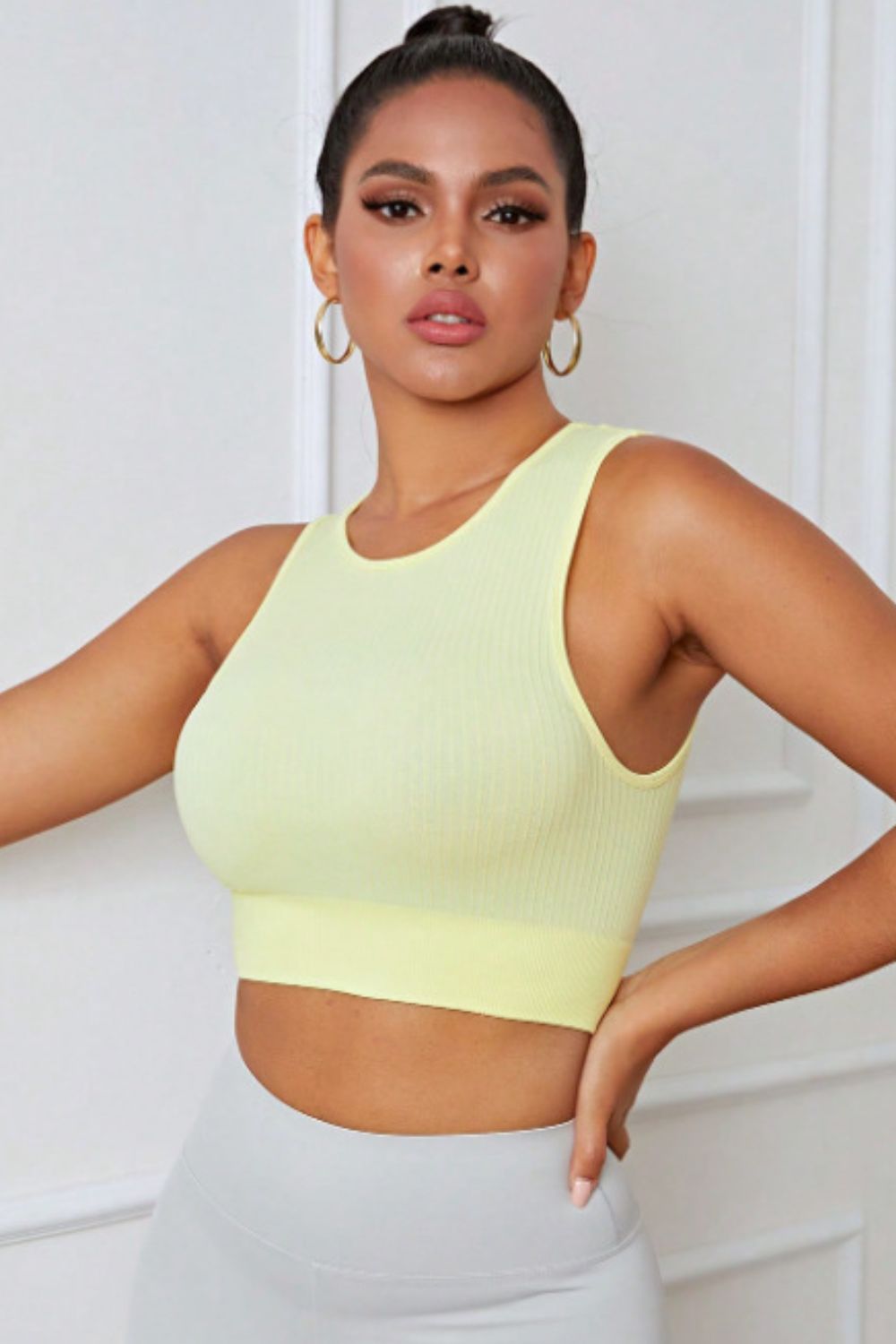 Round Neck Long Active Bra - Ryzela