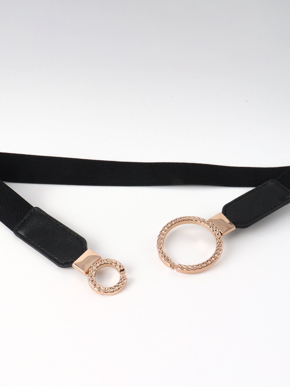 Double Ring Buckle Elastic PU Belt - Ryzela