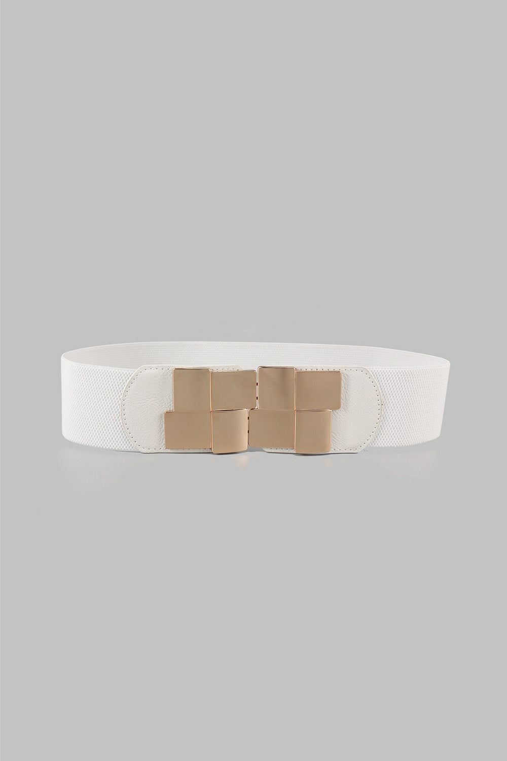 Geometric Buckle Elastic Wide Belt - Ryzela