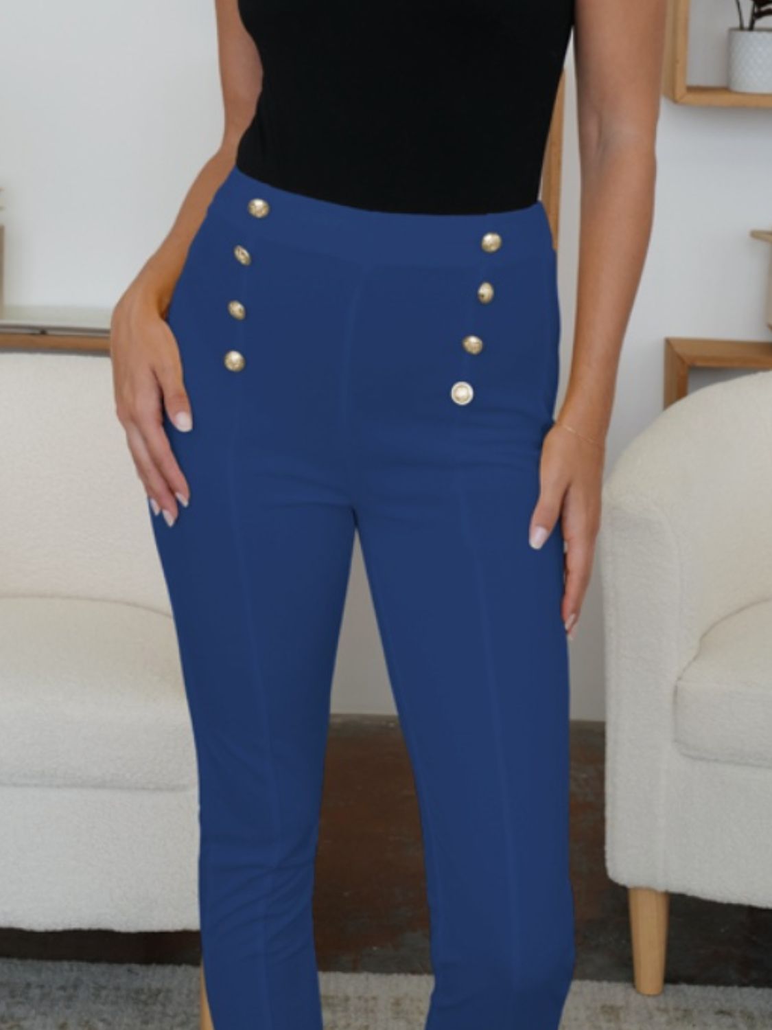 High Waist Skinny Pants - Ryzela