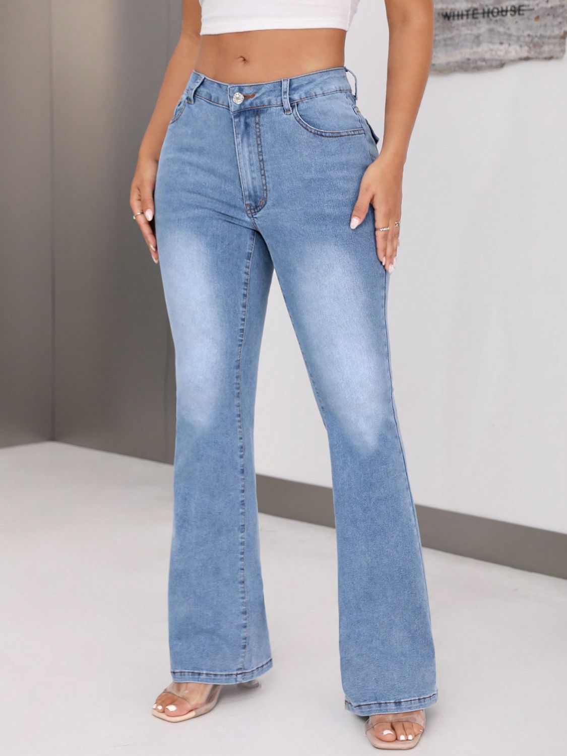 Bootcut Jeans with Pockets - Ryzela