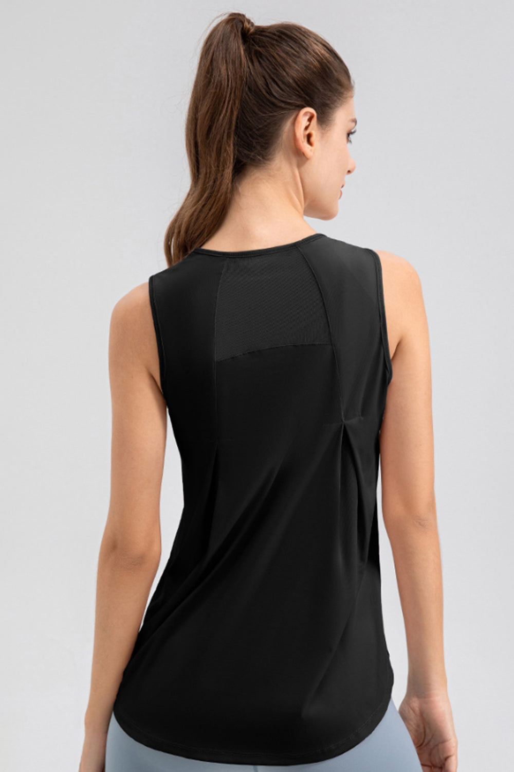 Round Neck Wide strap Active Tank - Ryzela