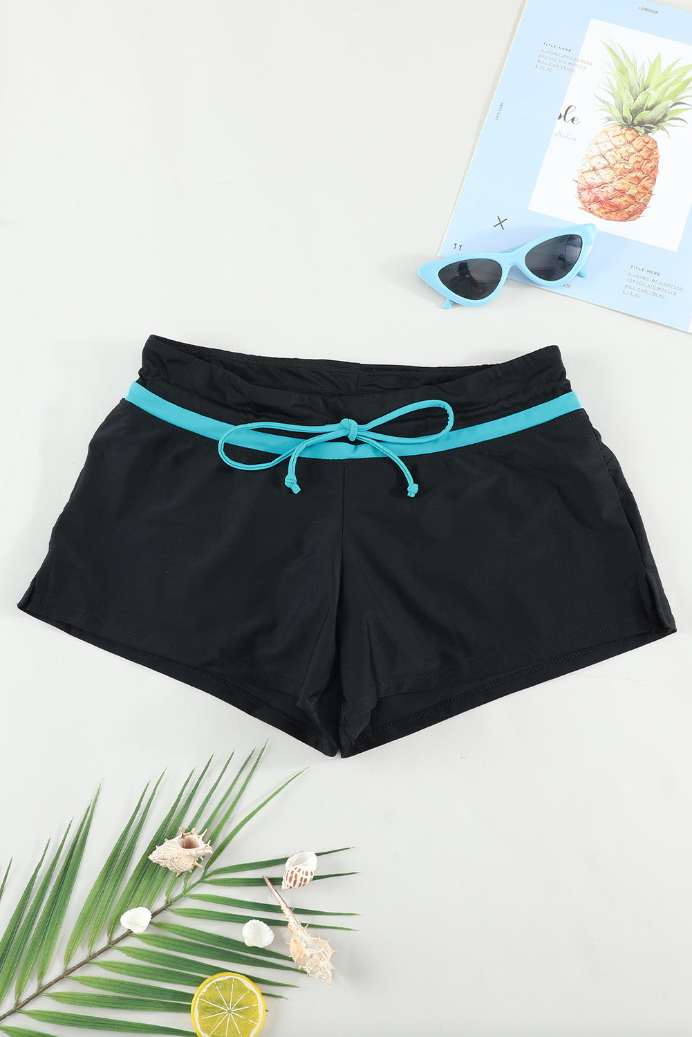 Full Size Drawstring Swim Shorts - Ryzela