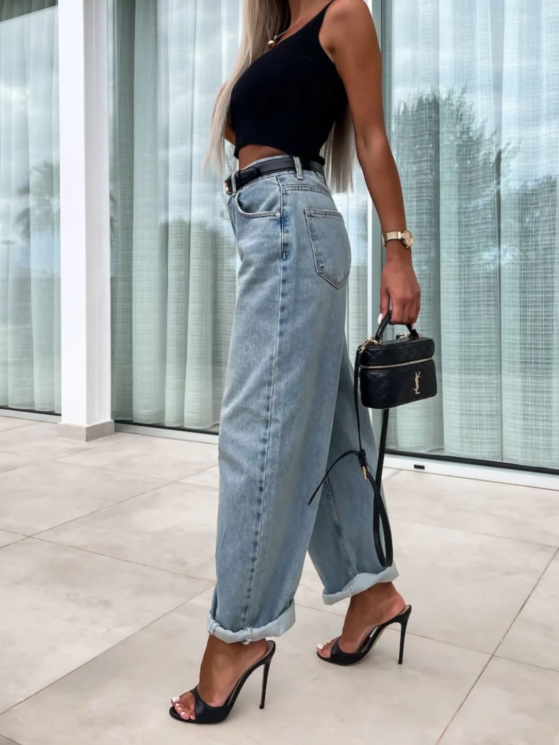 High Waist Wide Leg Jeans - Ryzela