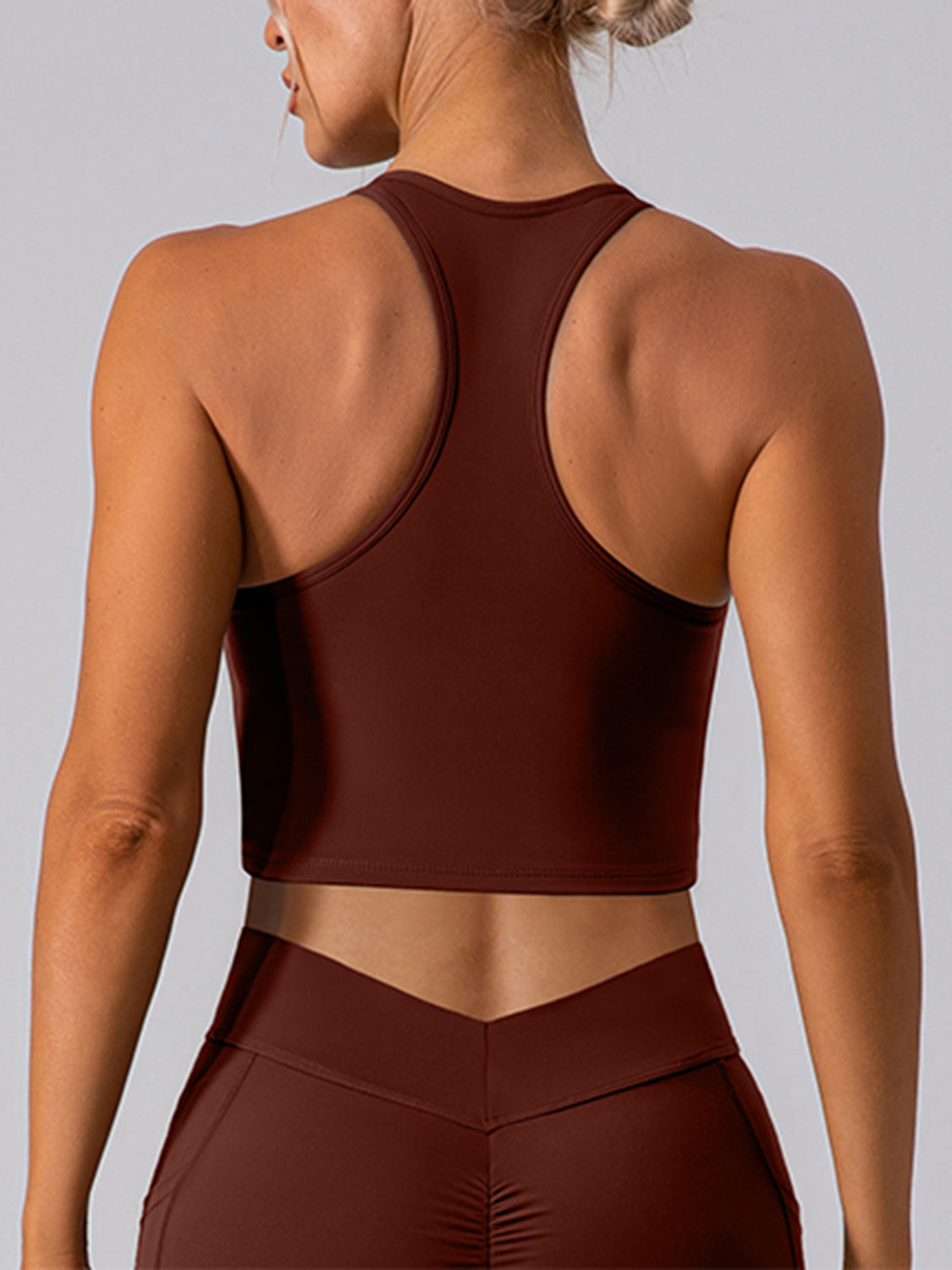 Square Neck Racerback Cropped Tank - Ryzela