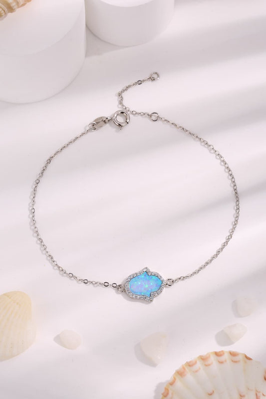 Opal 925 Sterling Silver Bracelet - Ryzela