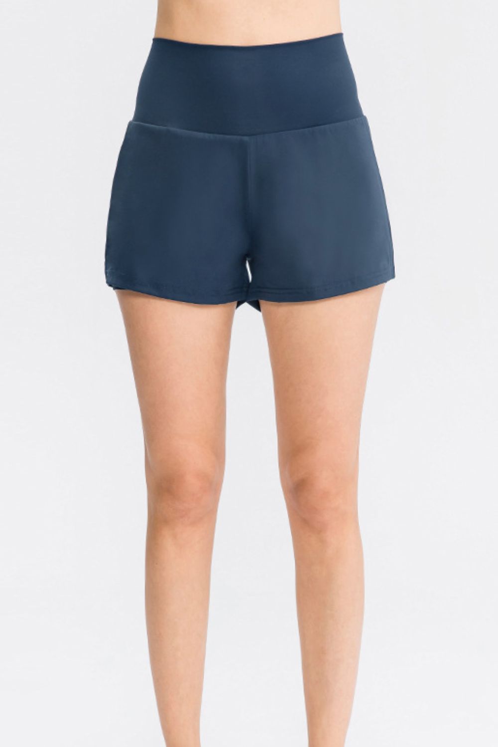 Wide Waistband Sports Shorts with Pockets - Ryzela